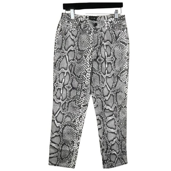 Joe's Jeans Scaled Python Size 29 Cigarette Leg Pants Brown White‎ Stretch - Picture 1 of 7
